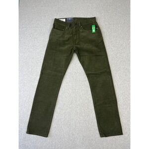 Gap Corduroy Pants Mens 30x30 Green Slim Fit Gapflex Straight Leg NWT
